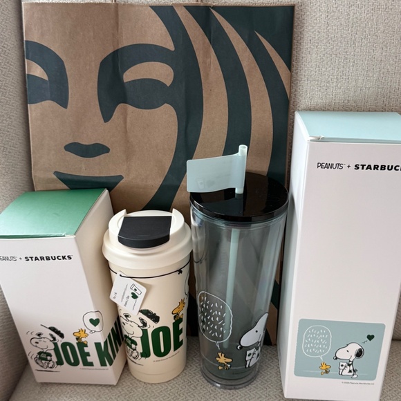 New Peanuts Joe Kind Snoopy Starbucks Stainless Steel and Plastic Tumbler - Picture 2 of 8